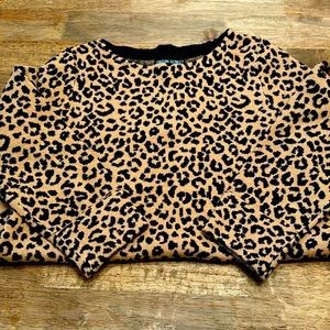 Cheetah sweater.    XS.    Cynthia Rowley.   Cuff sleeve.  NEW with tags
